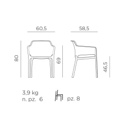 Silla de jardín Nardi NET antracita