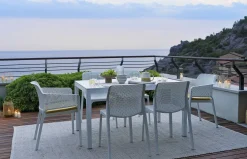Silla de jardín Nardi NET blanco con brazos