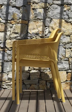 Silla de jardín Nardi NET blanco con brazos
