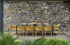 Silla de jardín Nardi NET mostaza con brazos