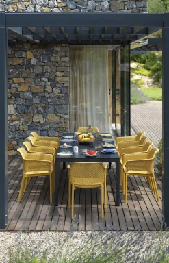 Silla de jardín Nardi NET taupe con brazos