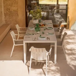 Silla de jardín Nardi TIBERINA beige con brazos