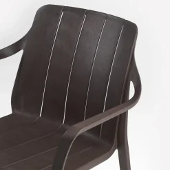 Silla de jardín Nardi TIBERINA antracita con brazos