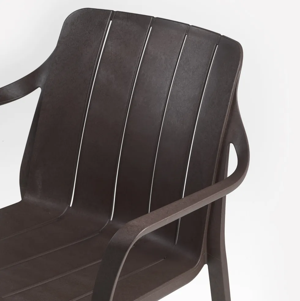 Silla de jardín Nardi TIBERINA antracita con brazos