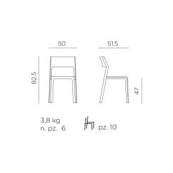 Silla de jardín Nardi TRILL senape
