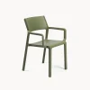 Silla de jardín Nardi TRILL verde con brazos