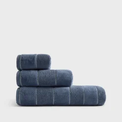 Toalla de baño de velour a rayas Meto