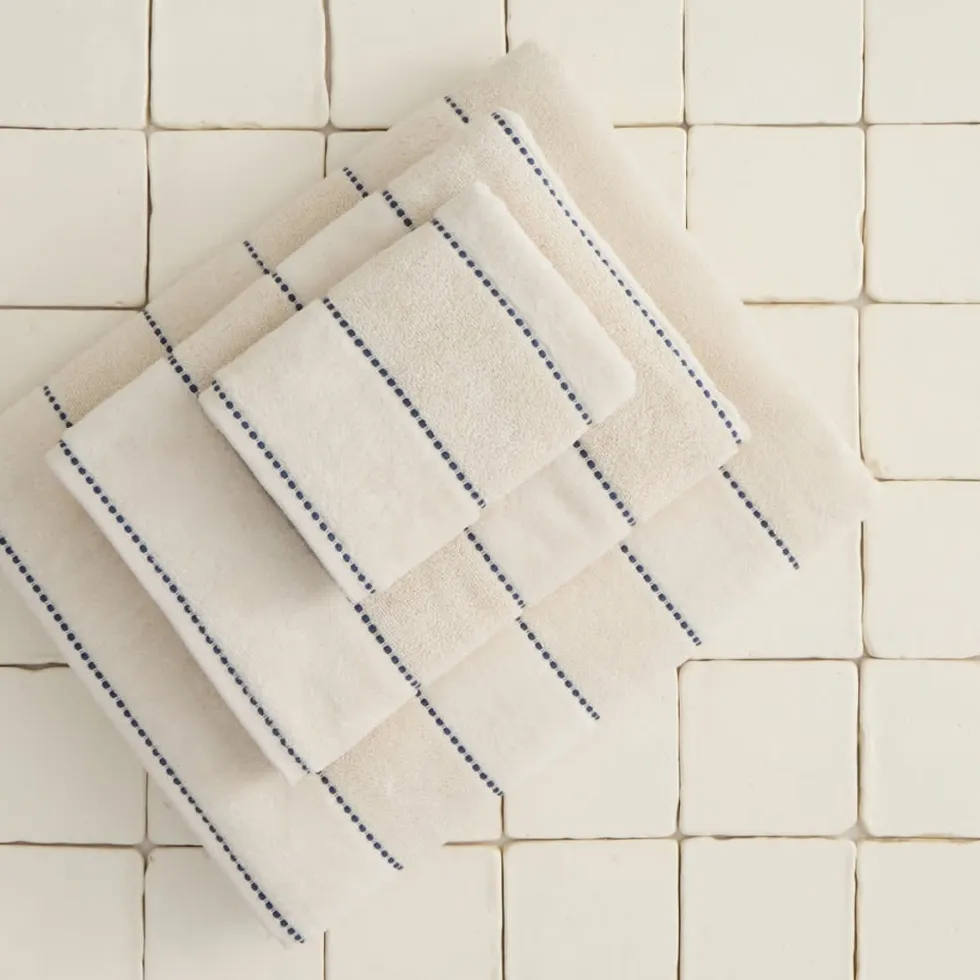 Toalla de baño de velour a rayas Meto
