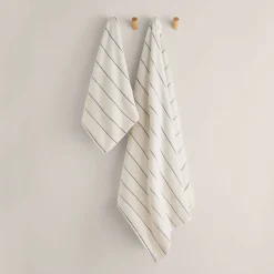 Toalla de manos de velour a rayas Meto