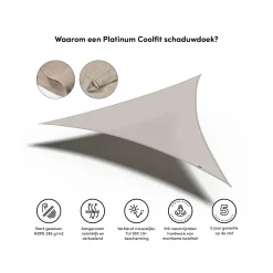 Toldo-vela de sombreo Platinum triangular greige