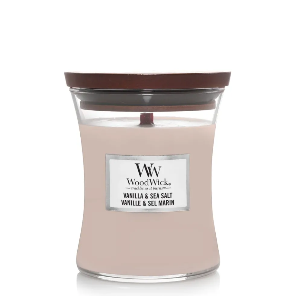 Vela perfumada WoodWick Core Vanilla & Sea Salt (Medium)