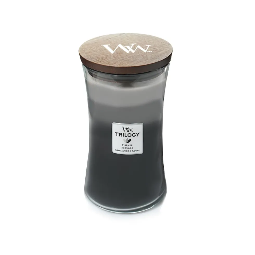 Vela perfumada WoodWick Trilogy Warm Wool (Large)